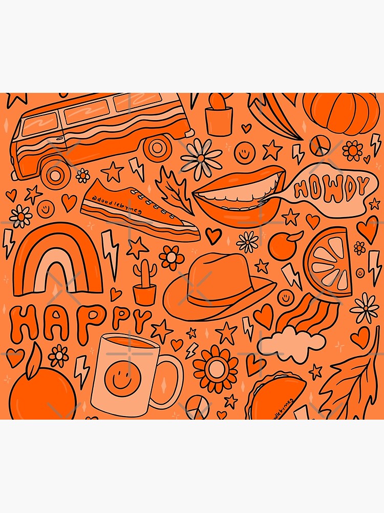 Orange Print by doodlebymeg