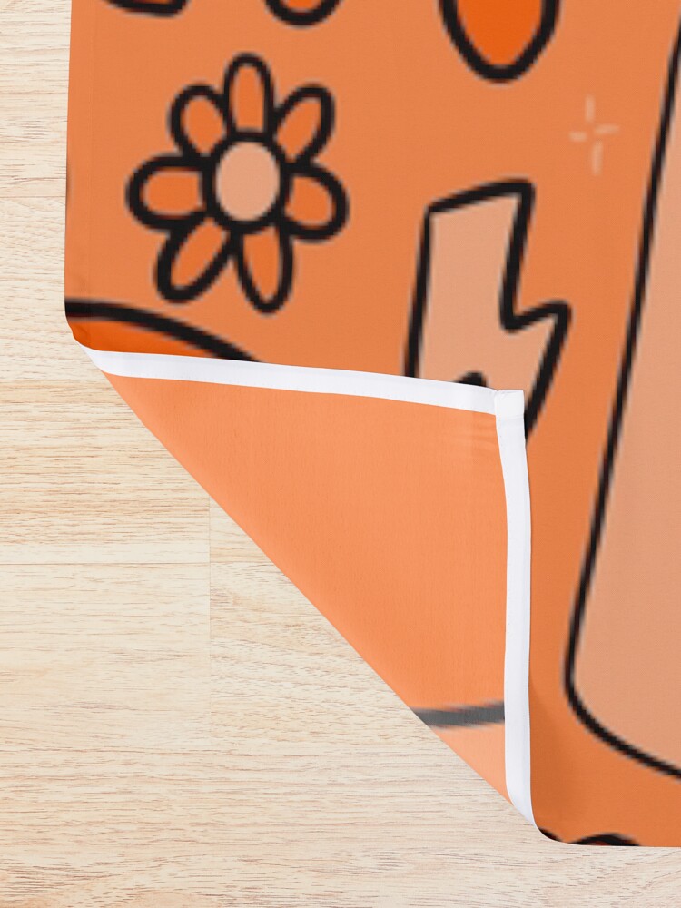 Alternate view of Orange Print Shower Curtain