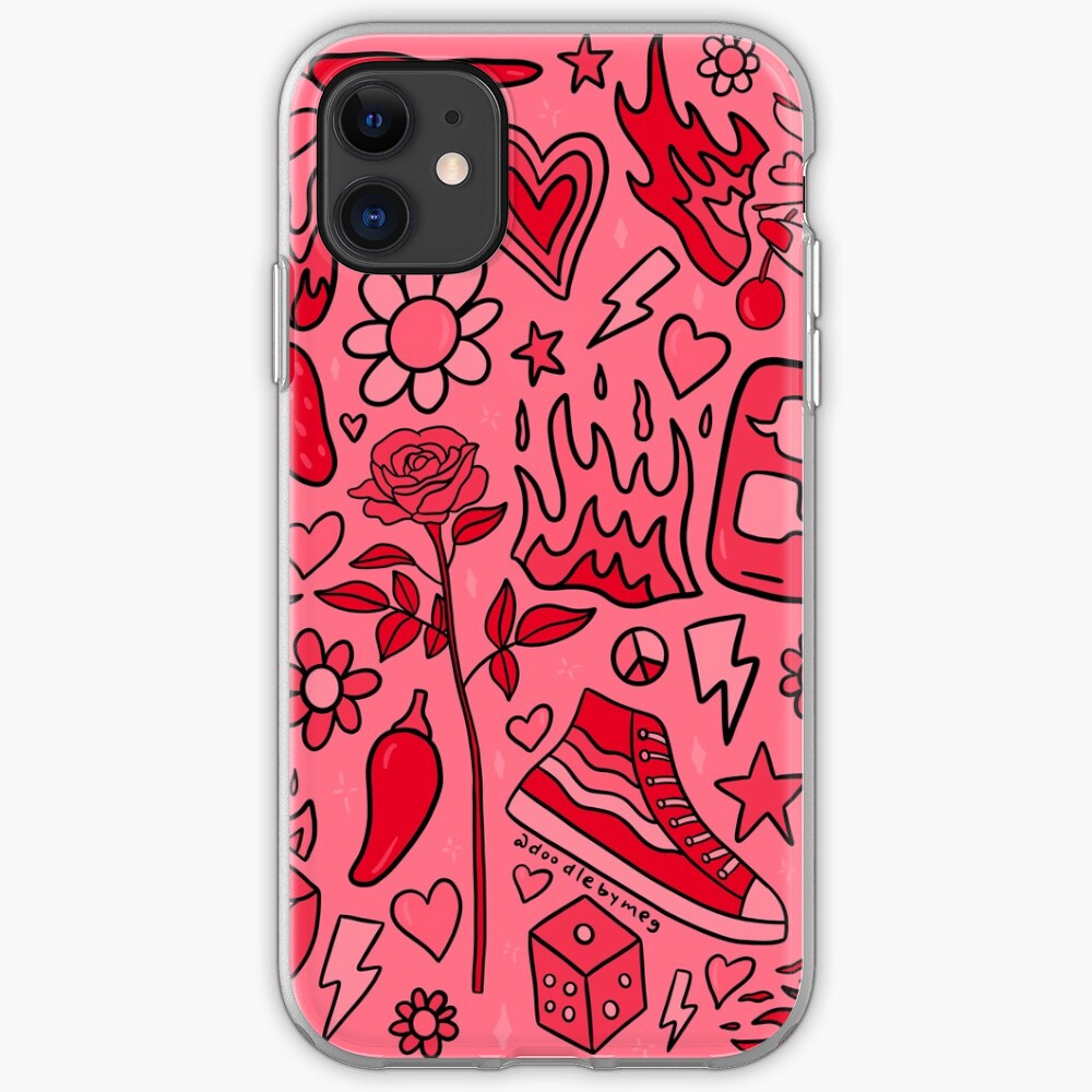 Red Print iPhone Case & Cover