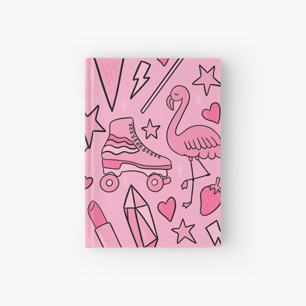 Pink Print Hardcover Journal