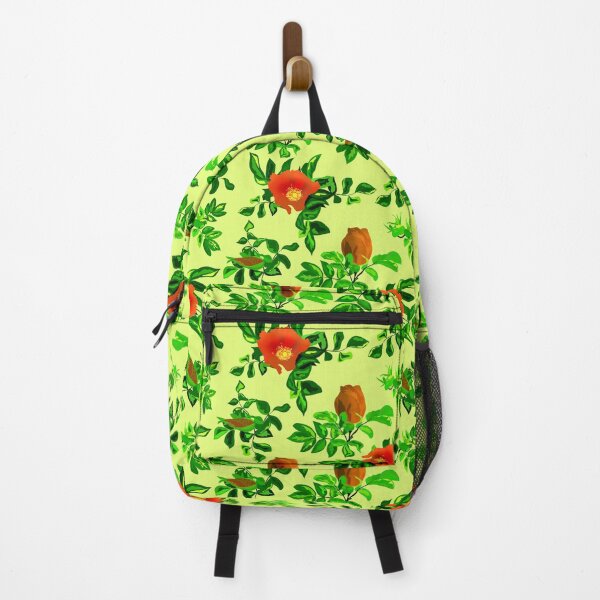 Item preview,  Rosehip, retro, sixties, wild roses, red and yellow, nature designed and sold by fuzzyfox.
