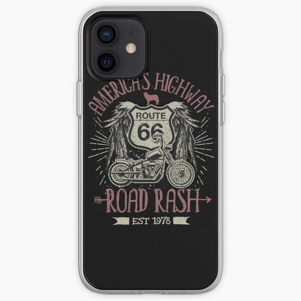 America's Highway Route 66 Road Rash Est. 1978 iPhone Soft Case