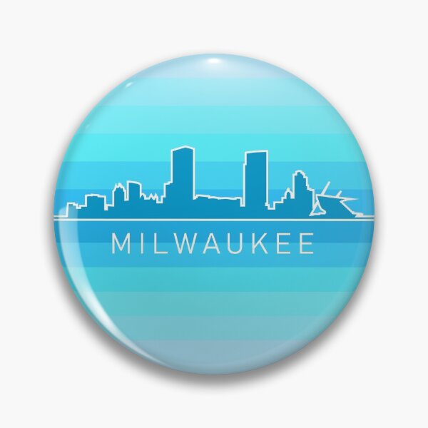 Item preview, Milwaukee Skyline - Blue Gradient designed and sold by Third-Coast.