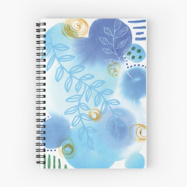 Item preview, Abstract blue botanical watercolor designed and sold by AnissaF.