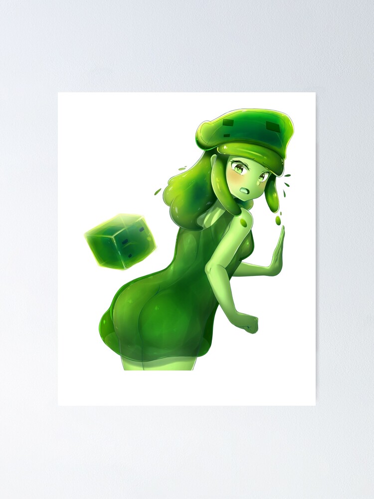 Minecraft Slime Girl From Mobtalker Poster By Destinyplayer Redbubble 