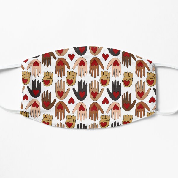 Diversity || Hands || Heart and Hands || Pattern Flat Mask