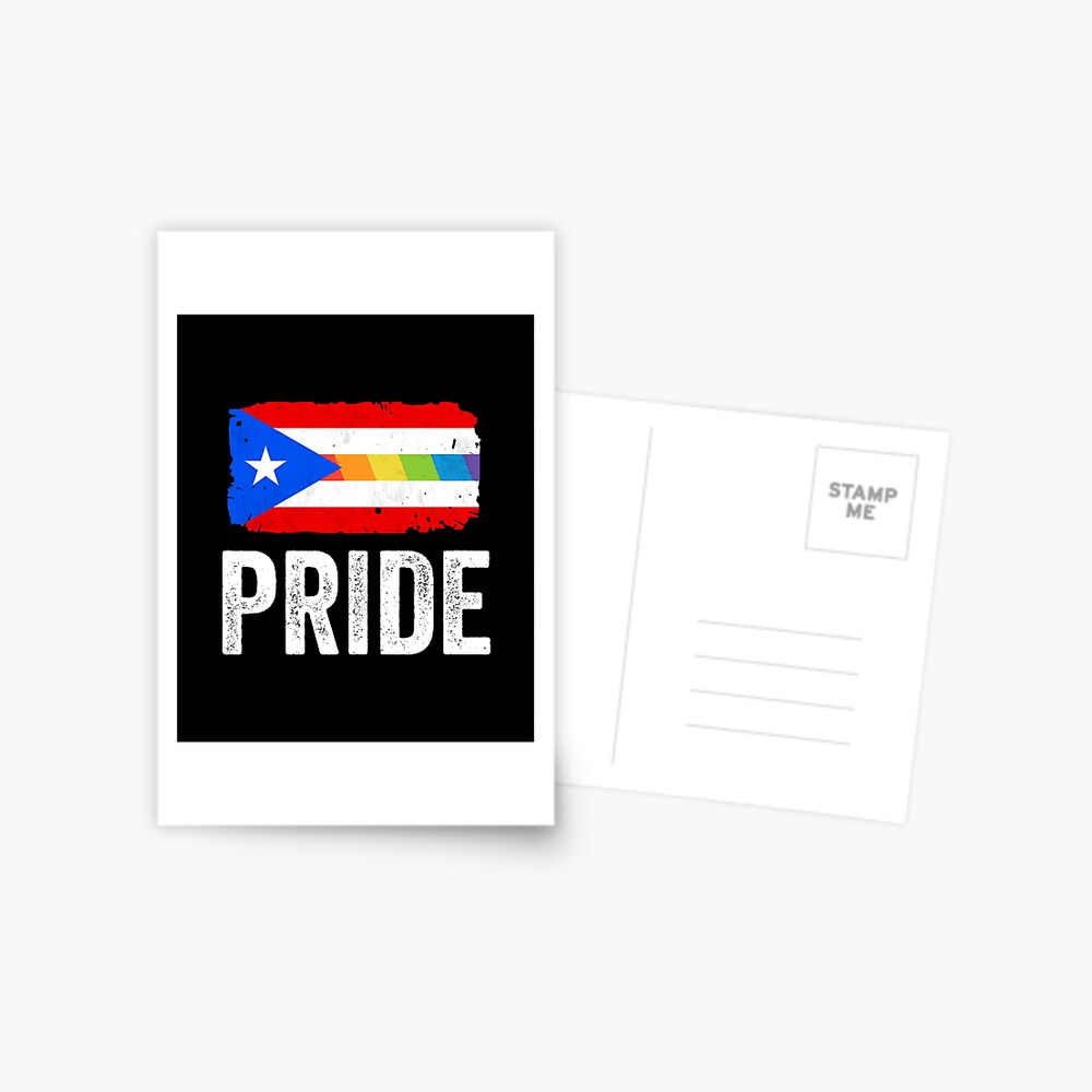 Puerto Rico Gay Pride Shirt - Puerto Rican Flag LGBT Stripe