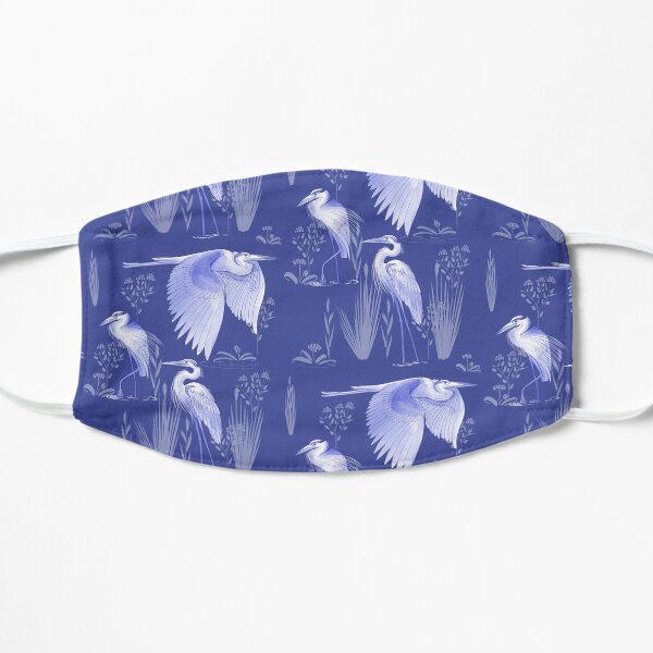 Blue Heron Flat Mask