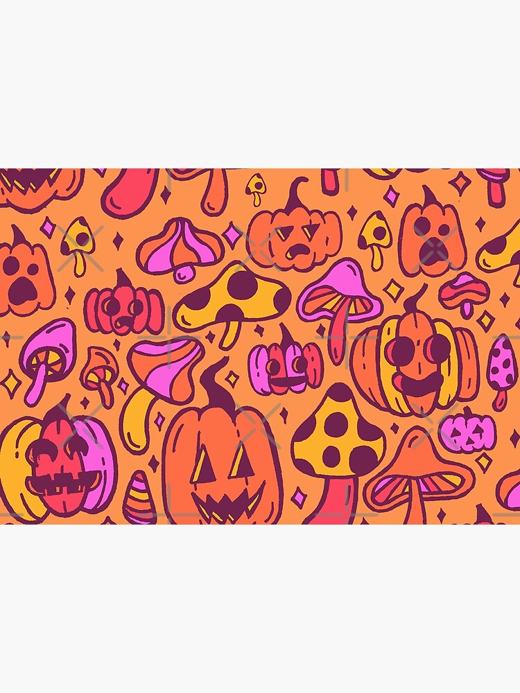 Mushrooms and Pumpkins by doodlebymeg