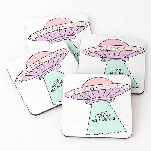 Item preview, JUST ABDUCT ME PLEASE Alien UFO Flying Saucer designed and sold by alainakozyart.