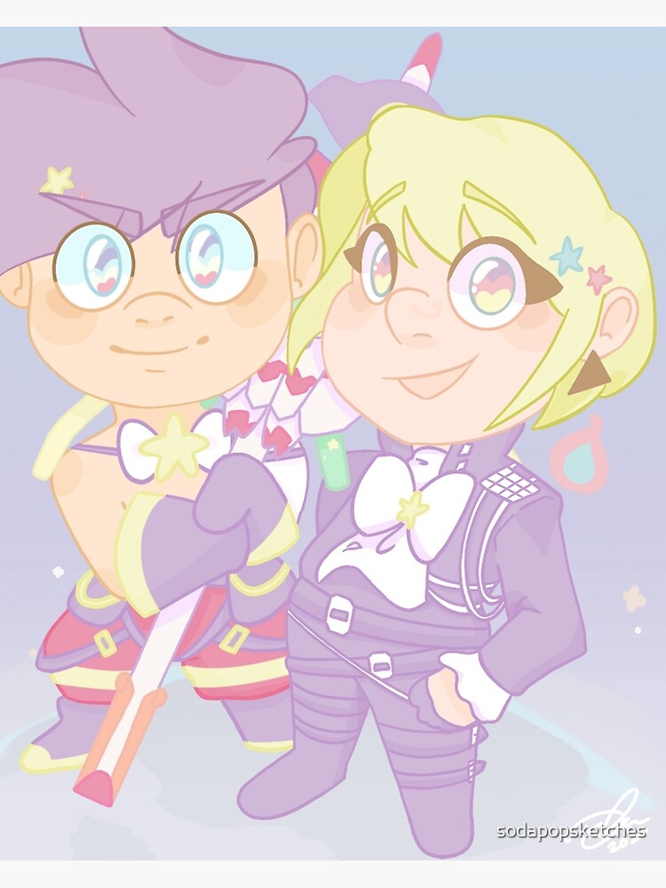 Thumbnail 3 of 3, Art Print, Sanrio Lio and Galo designed and sold by sodapopsketches.