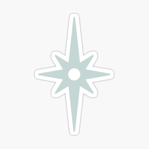 Mid-Mod Atomic Starburst Sticker