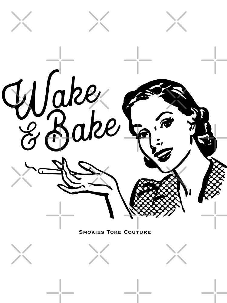 Disover Wake and Bake Vintage Weed Housewife Premium Matte Vertical Poster