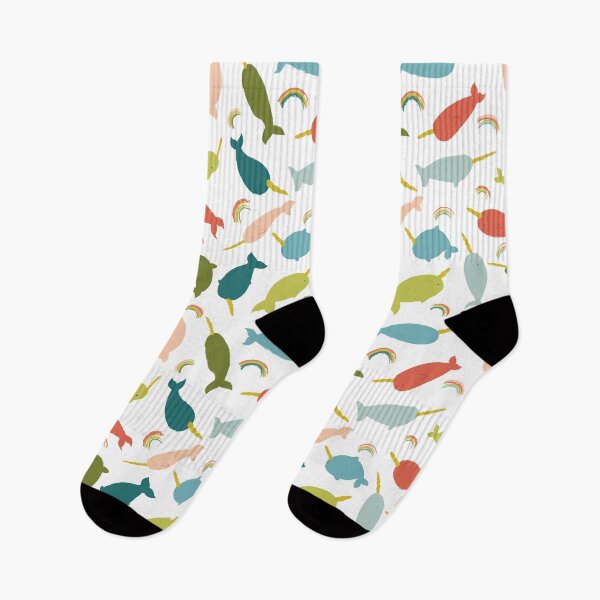 Item preview, Happy Rainbow Narwhals Pattern designed and sold by kjeppson.