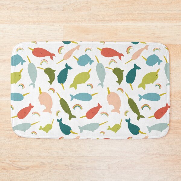Item preview, Happy Rainbow Narwhals Pattern designed and sold by kjeppson.