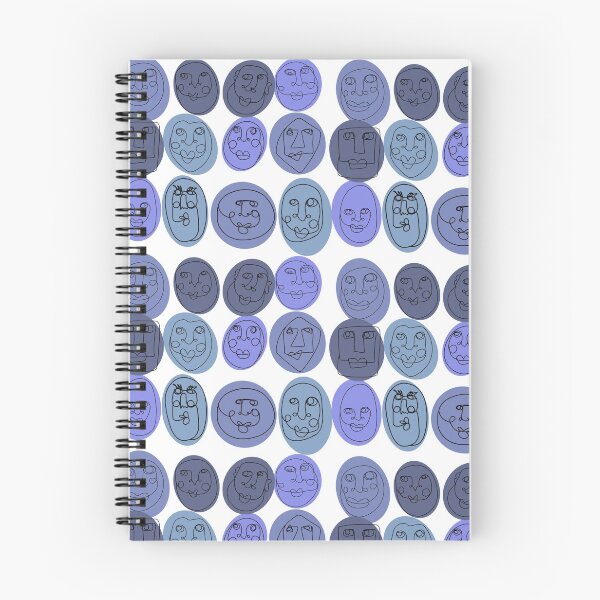 Item preview, Abstract Faces Pattern - Blues designed and sold by WildeandCo.