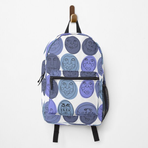 Item preview, Abstract Faces Pattern - Blues designed and sold by WildeandCo.
