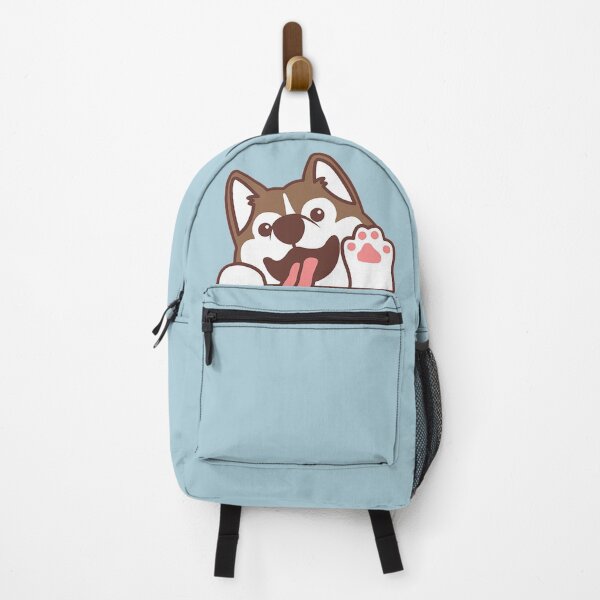Vista previa del artículo con la obra «Marrón Divertido Husky Siberiano Diciendo HI», diseñado y vendido por unknownvirtuoso.