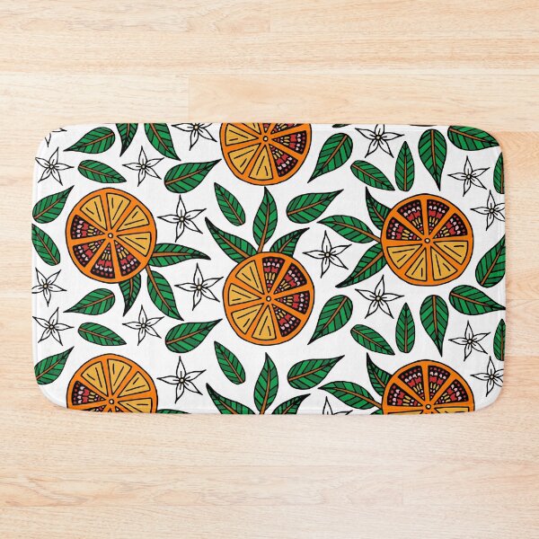 Item preview, Oranges and Flowers || Summer || Pattern || Fruit || Juice designed and sold by Hilary Leslie.