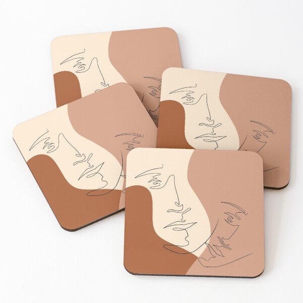 Item preview, Can I Hug You? - Neutral Abstract MidCentury Inspired Line Portrait designed and sold by steadqueen.