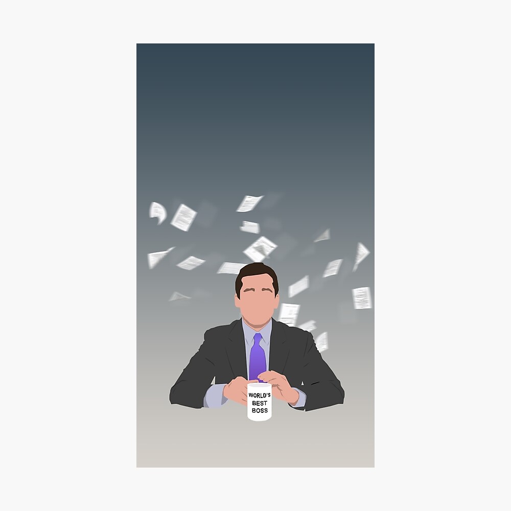 the office minimalist art