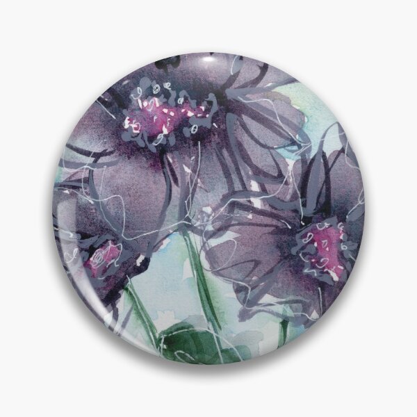 Item preview, Purple line and wash watercolor flowers designed and sold by AnissaF.