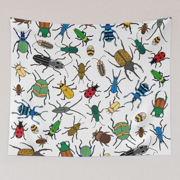 Item preview, Beetles Pattern || Bugs || Insects || Pattern designed and sold by Hilary Leslie.