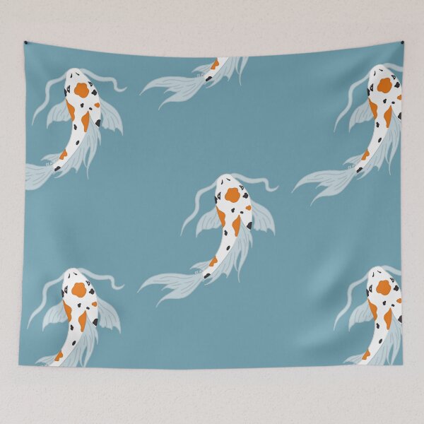 Item preview, Koi Fish Blue Background designed and sold by dreamdrawer15.