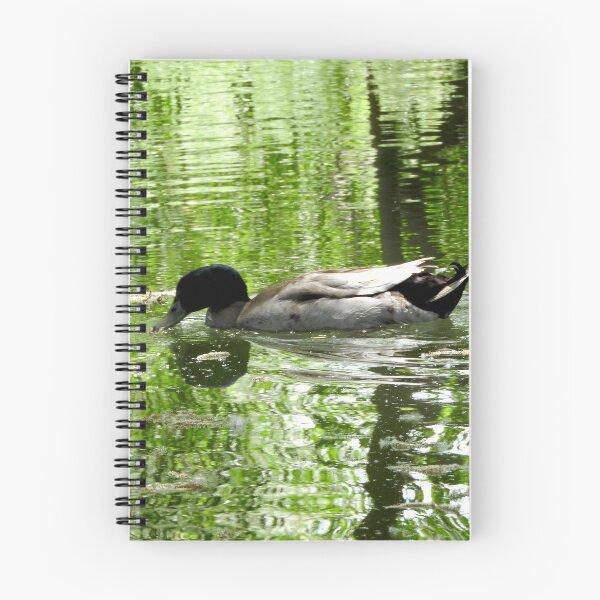 Item preview, swimming duck in a beautiful green pond designed and sold by Stephanie  Skeem.