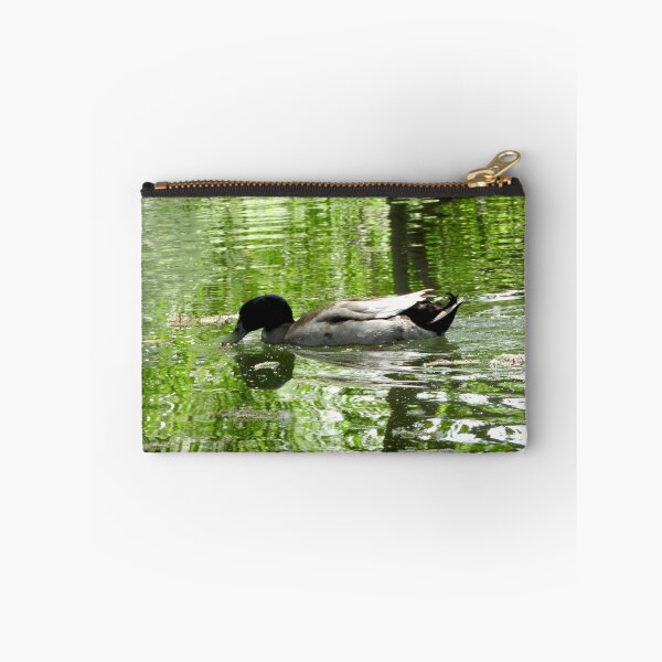 Item preview, swimming duck in a beautiful green pond designed and sold by Stephanie  Skeem.