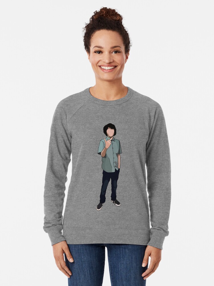 Finn Wolfhard Middle Finger Lightweight Sweatshirt By Fegnm Redbubble