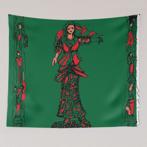 Item preview, Dark Green and Red Light Statue, TeresaTown at Redbubble 2016 designed and sold by Mark Stansberry.