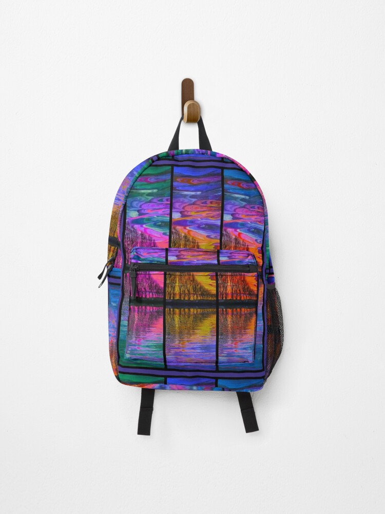 Thumbnail 1 of 3, Backpack, Tree Reflections designed and sold by PaniaBrown.