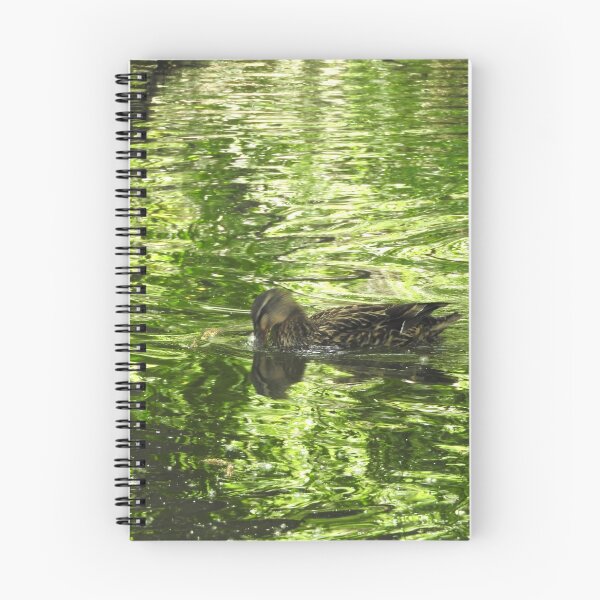 Item preview, happy swimming mallard duck in green pond designed and sold by Stephanie  Skeem.
