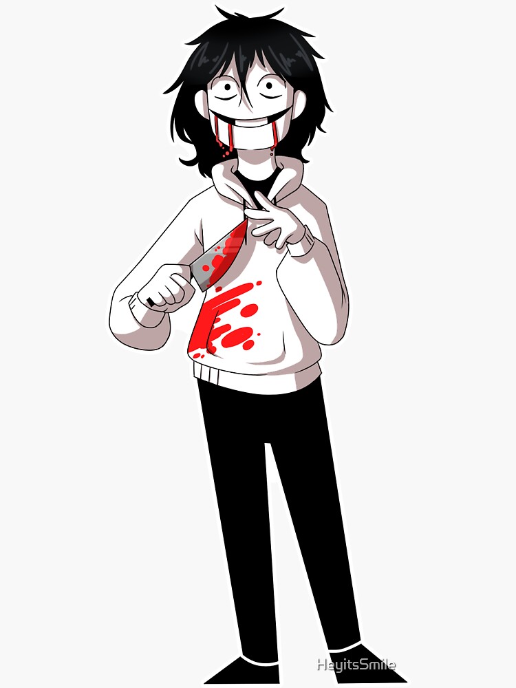 Creepypasta Jeff the Killer Sticker for Sale by HeyitsSmile