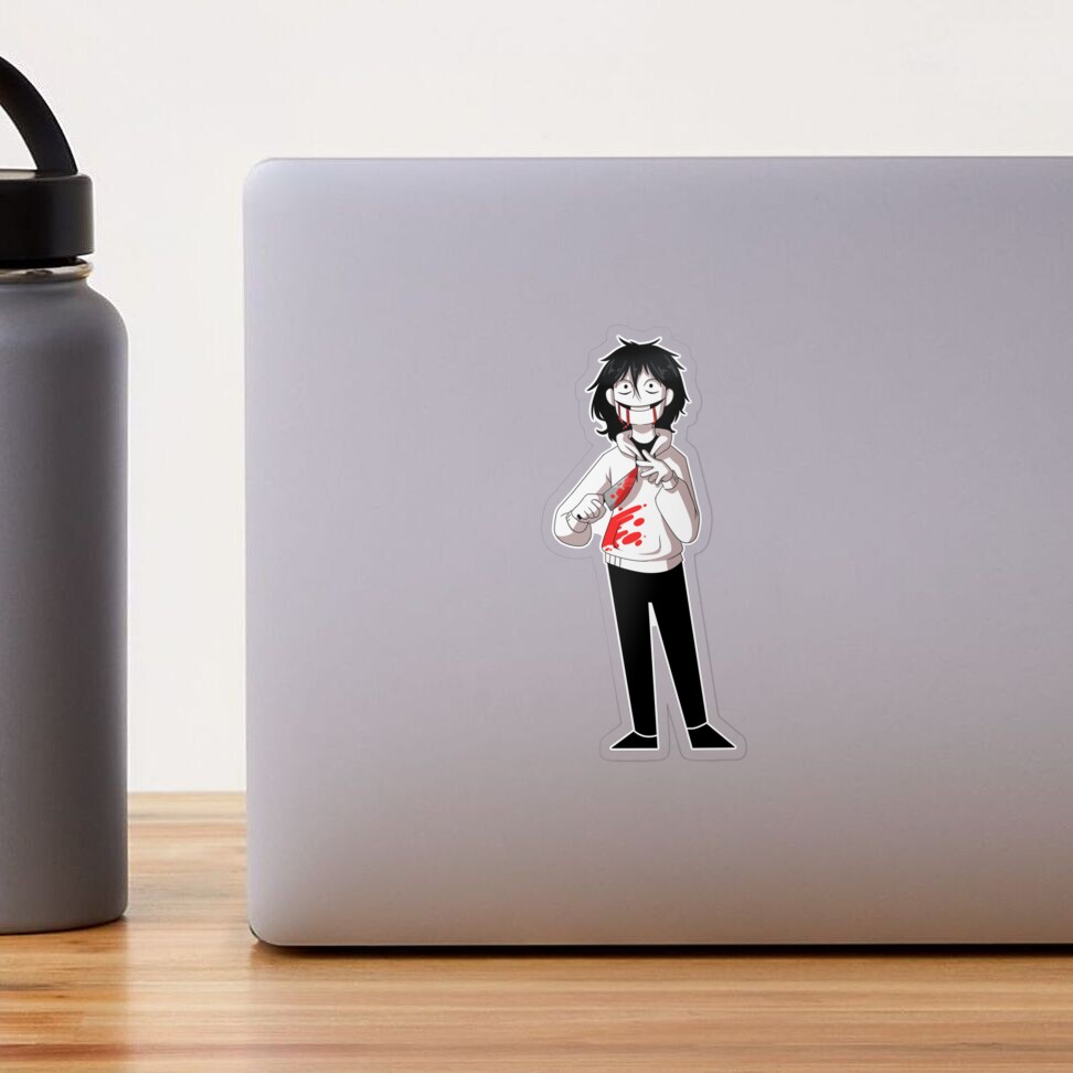 Creepypasta Jeff the Killer Sticker for Sale by HeyitsSmile