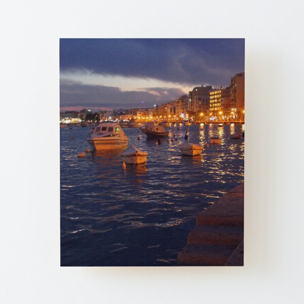 Sliema, Malta Wood Mounted Print