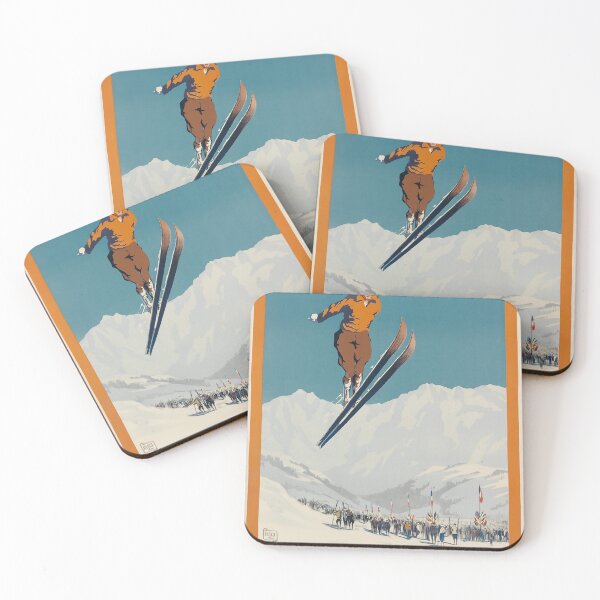 Item preview, PLM Chamonix Mont Blanc vintage travel poster designed and sold by stickart-marek.