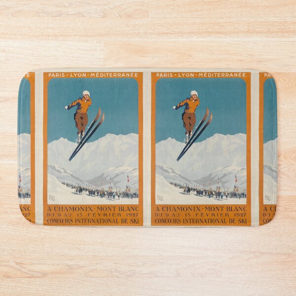 Item preview, PLM Chamonix Mont Blanc vintage travel poster designed and sold by stickart-marek.