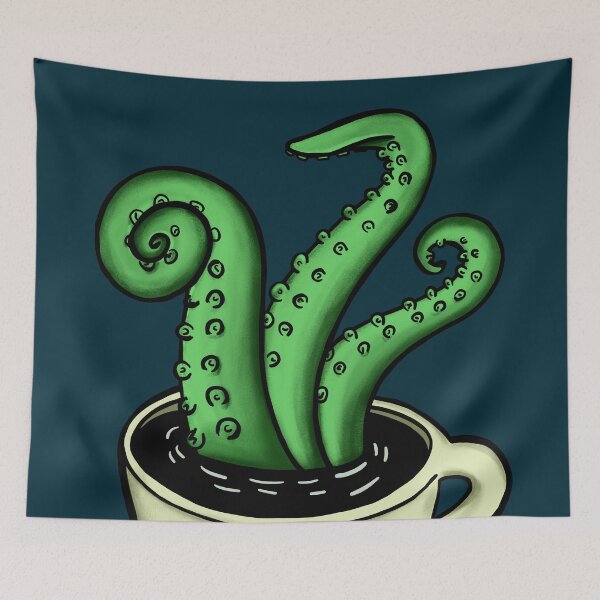 Item preview, Tentacles Coffee illustration designed and sold by RAWWR.