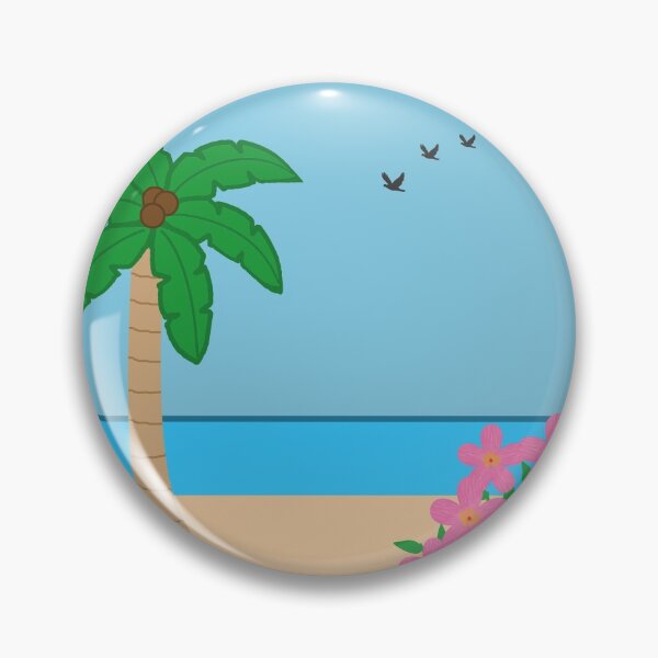 Item preview, Tropical Beach Scene with Palm Tree designed and sold by AmbroseAnn.