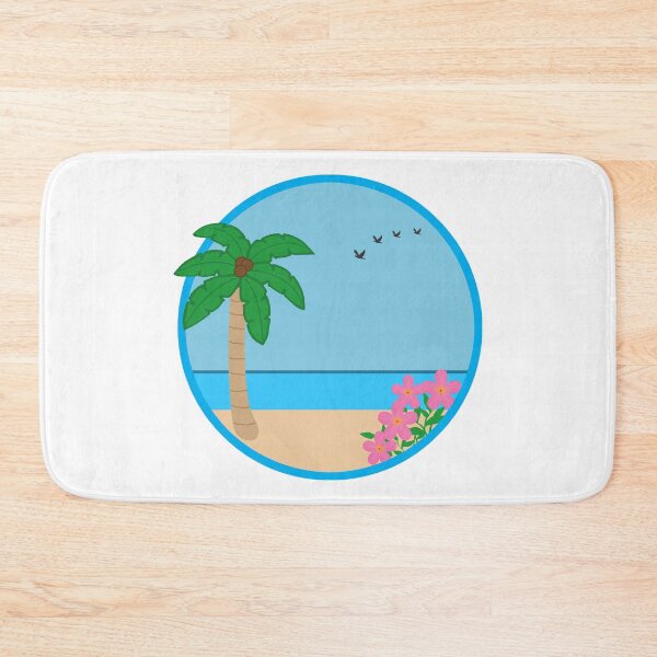 Item preview, Tropical Beach Scene with Palm Tree designed and sold by AmbroseAnn.