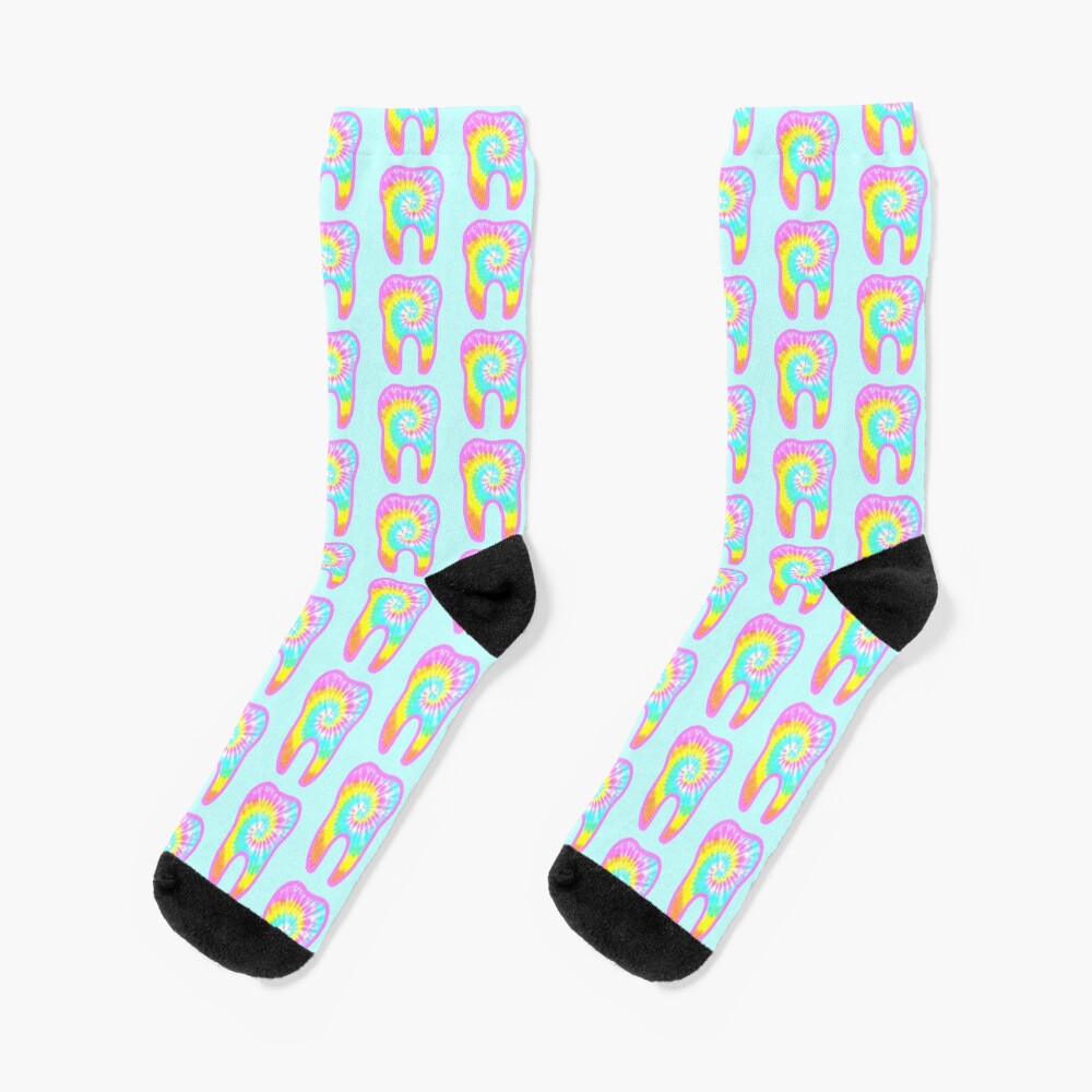 Tie dye tooth Socks