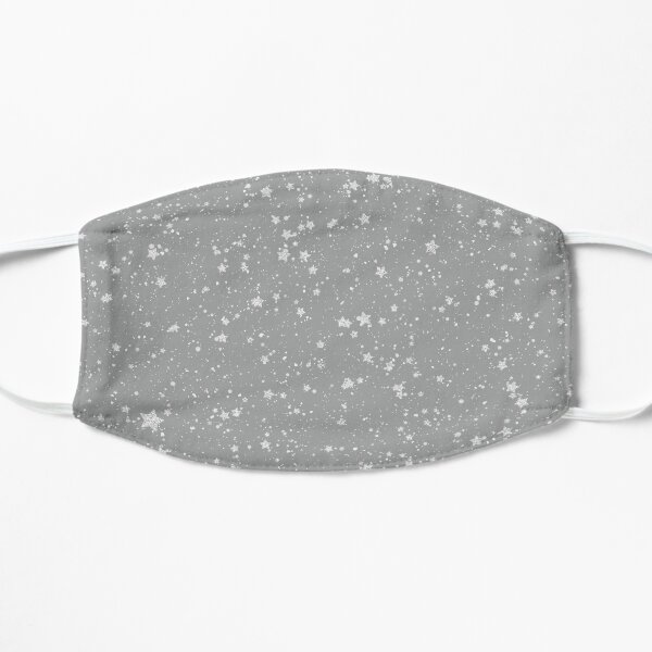 Glitter Stars4 - Silver Flat Mask