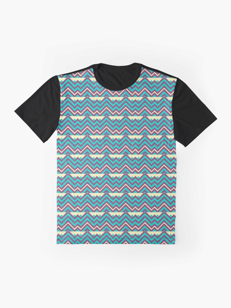 Alternate view of Chevron Stripes Geometric Pattern Graphic T-Shirt