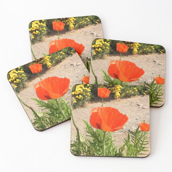 Item preview, red poppies and yellow roses  designed and sold by Stephanie  Skeem.