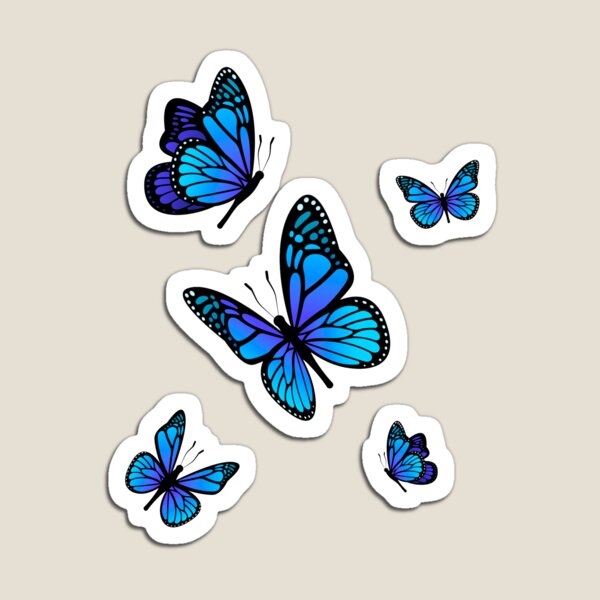 Aesthetic Light Blue Butterflies | Aesthetic Giftidea Magnet