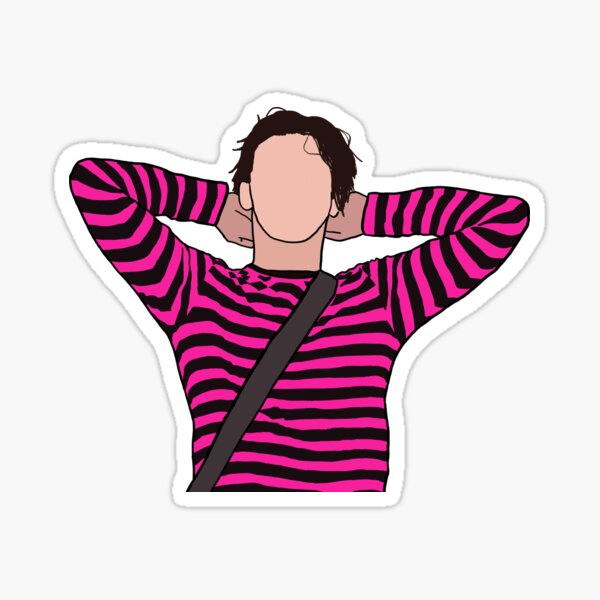 Vista previa del artículo con la obra «Yungblud Rayas Rosas», diseñado y vendido por milospork.