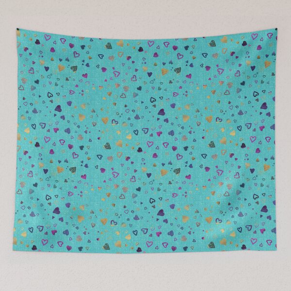 Item preview, I Heart Multicolor Teal and Gold designed and sold by SakuraSkies.
