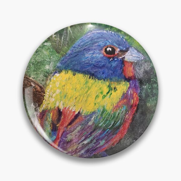 Item preview, Painted Bunting Rainbow Bird designed and sold by LivingArtBrenda.